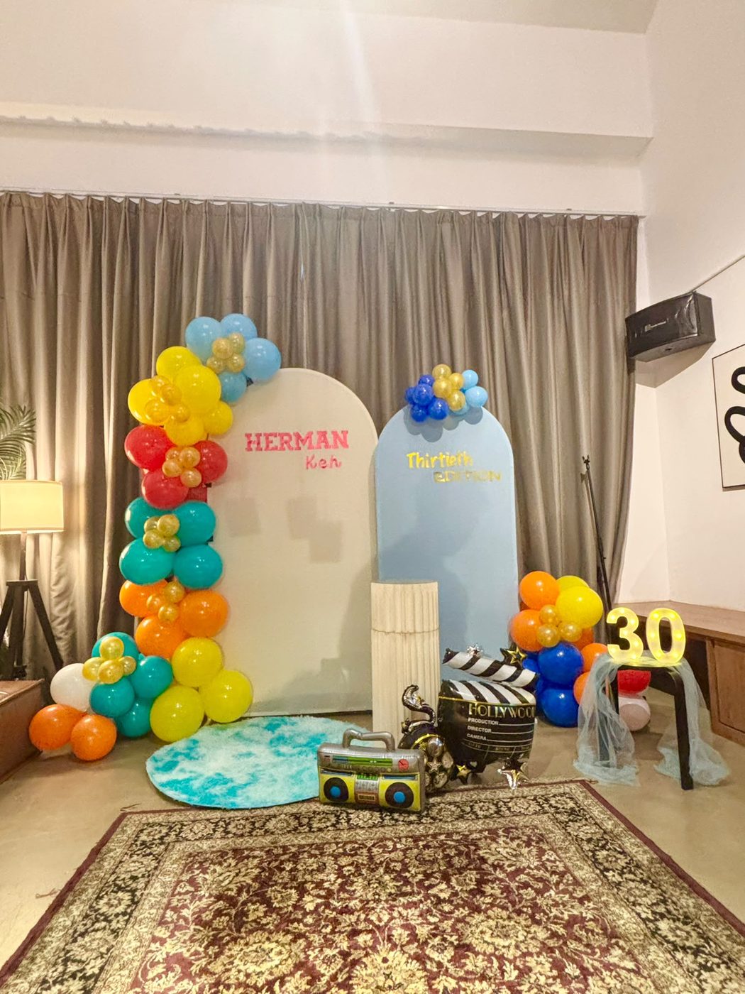 Custom event backdrop designed and built by LinkNow Events Co. — design 3