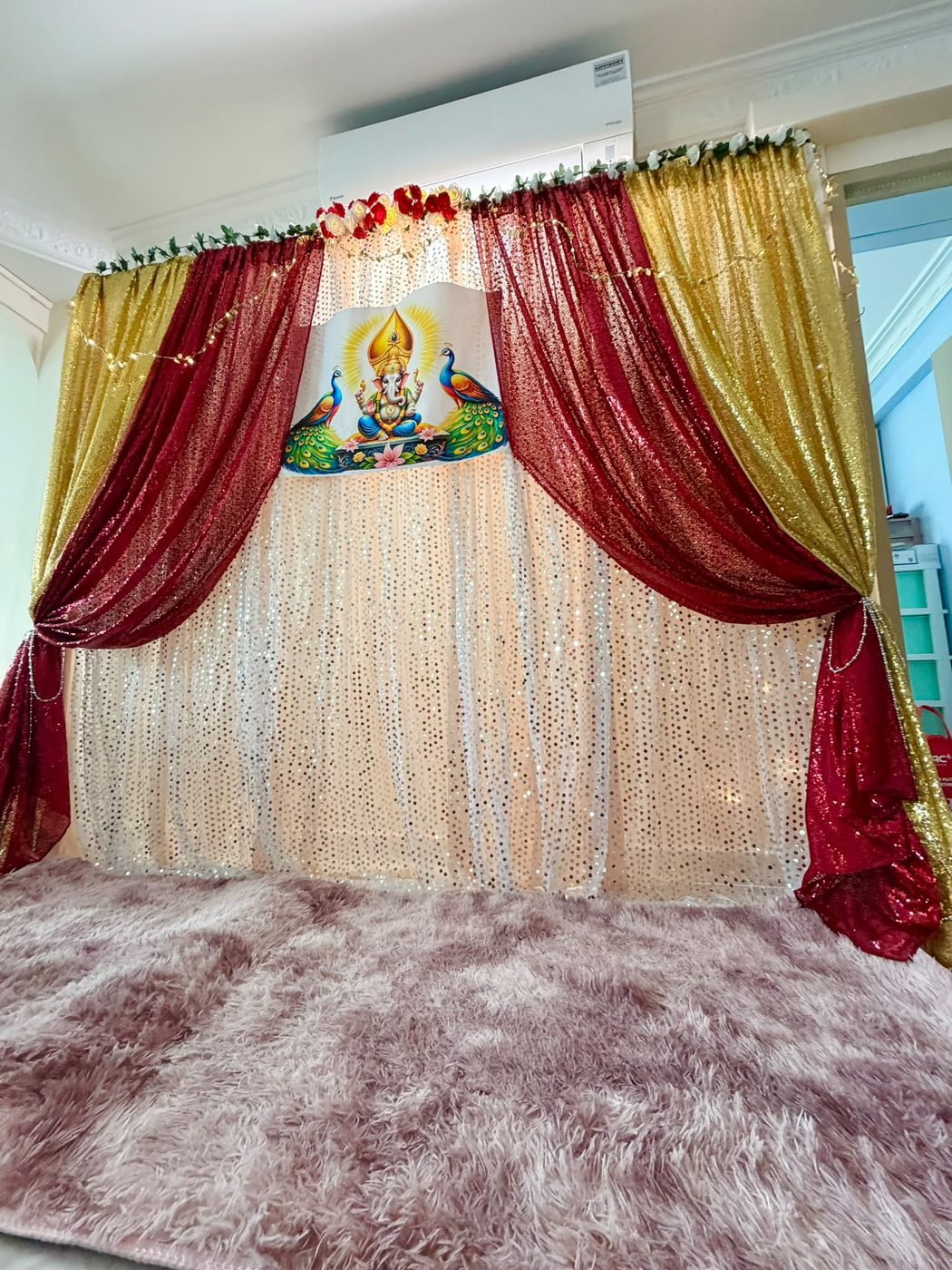 Custom event backdrop designed and built by LinkNow Events Co. — design 6