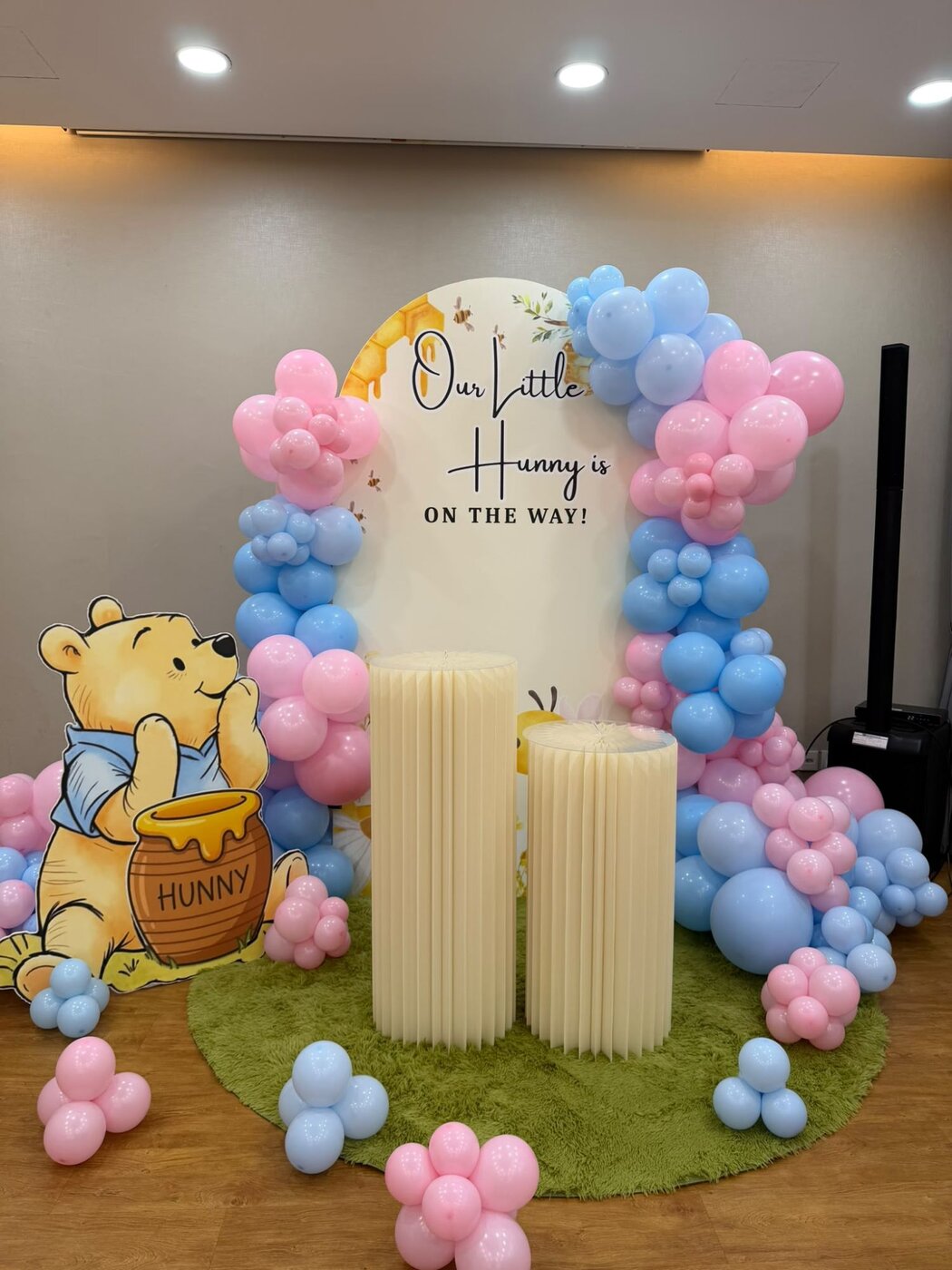 Custom event backdrop designed and built by LinkNow Events Co. — design 16