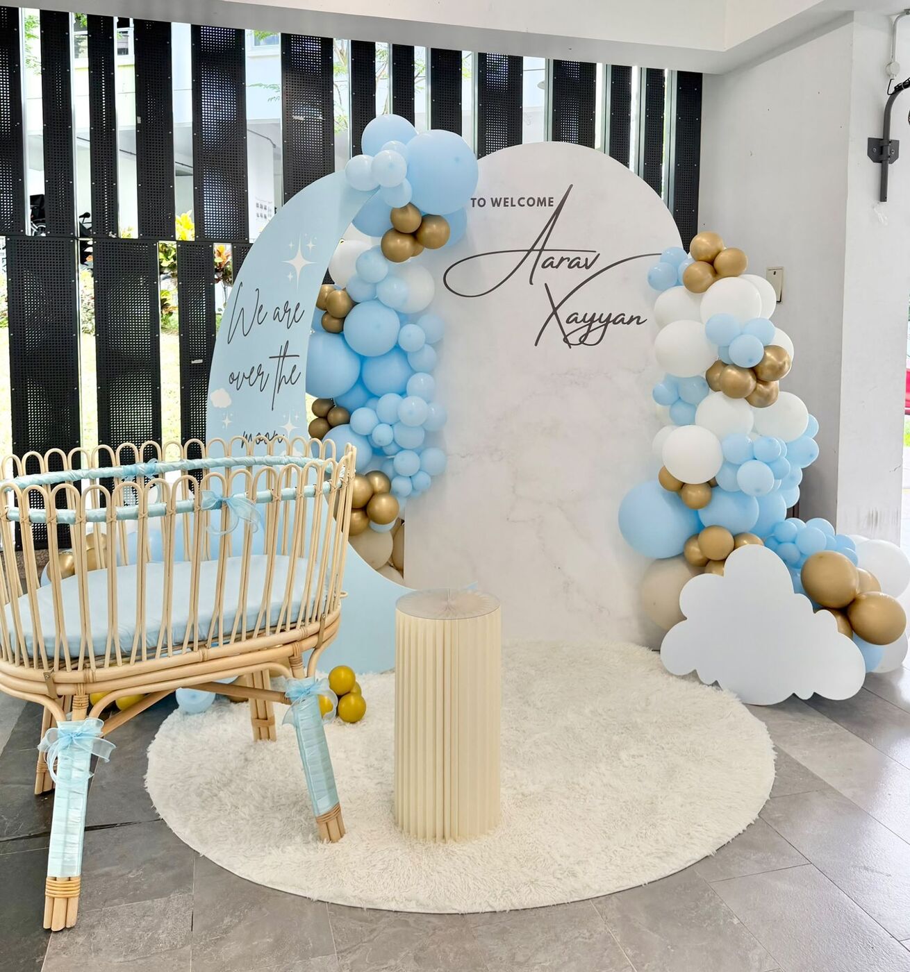 Custom event backdrop designed and built by LinkNow Events Co. — design 18