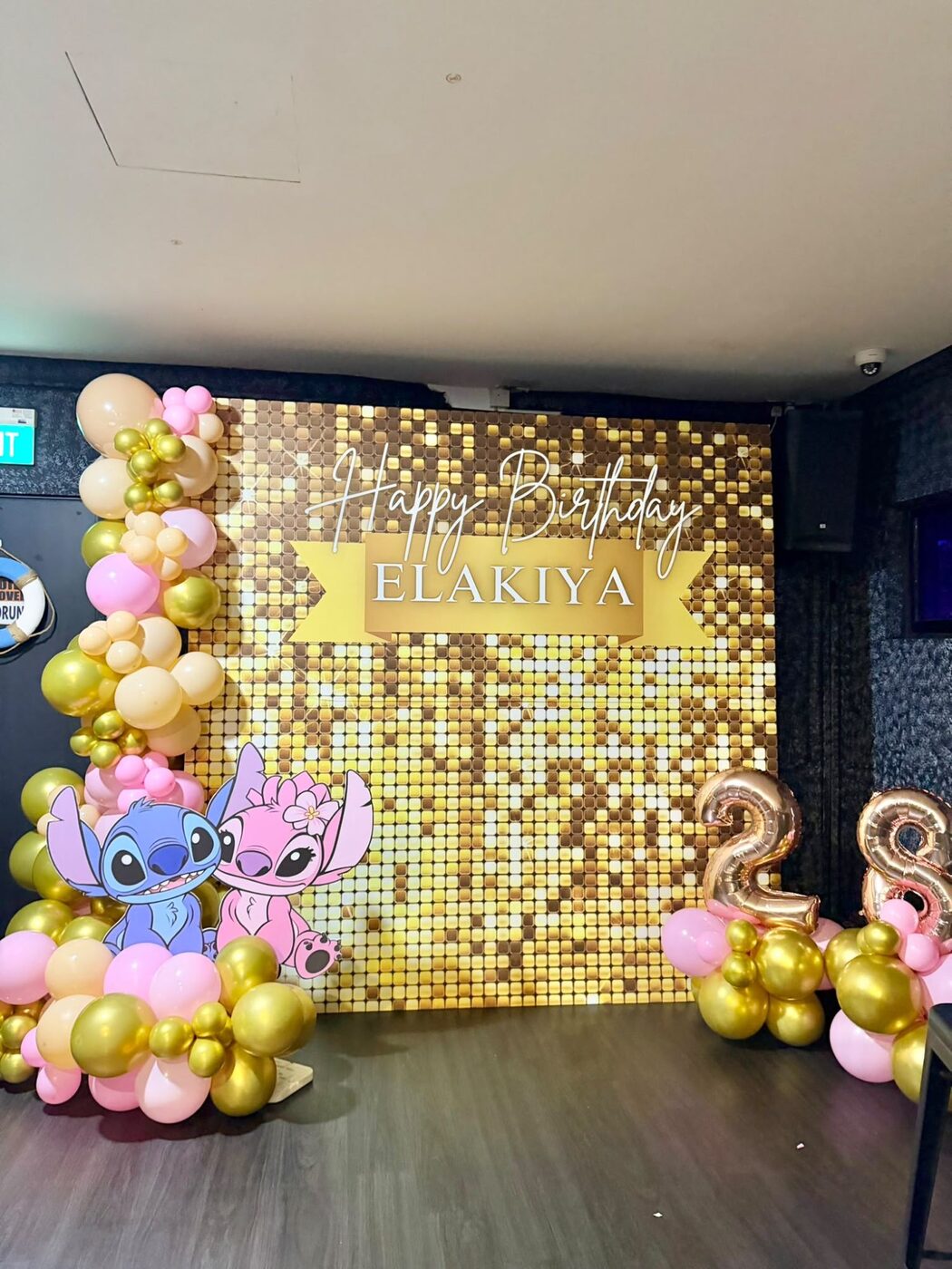 Custom event backdrop designed and built by LinkNow Events Co. — design 22