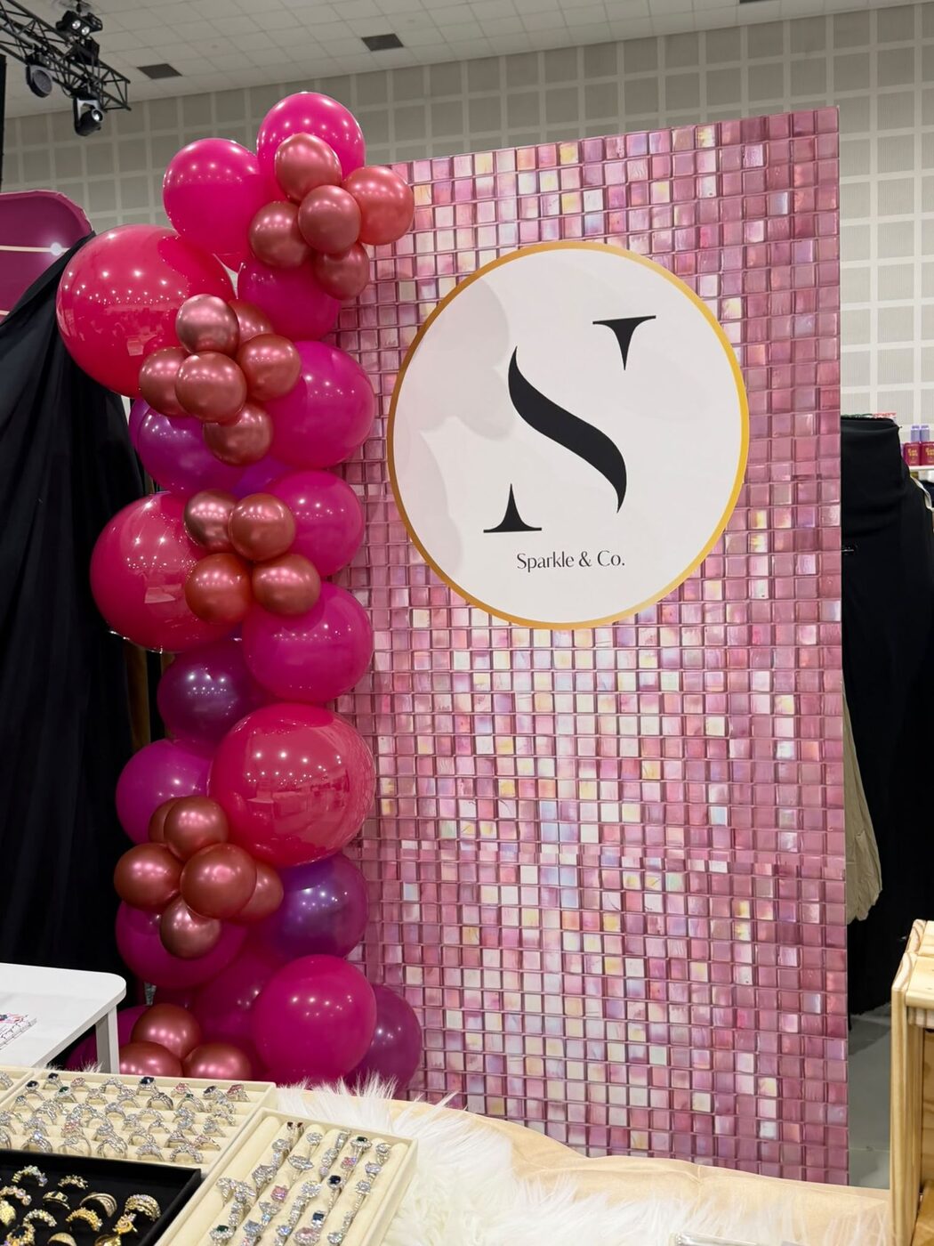 Custom event backdrop designed and built by LinkNow Events Co. — design 23