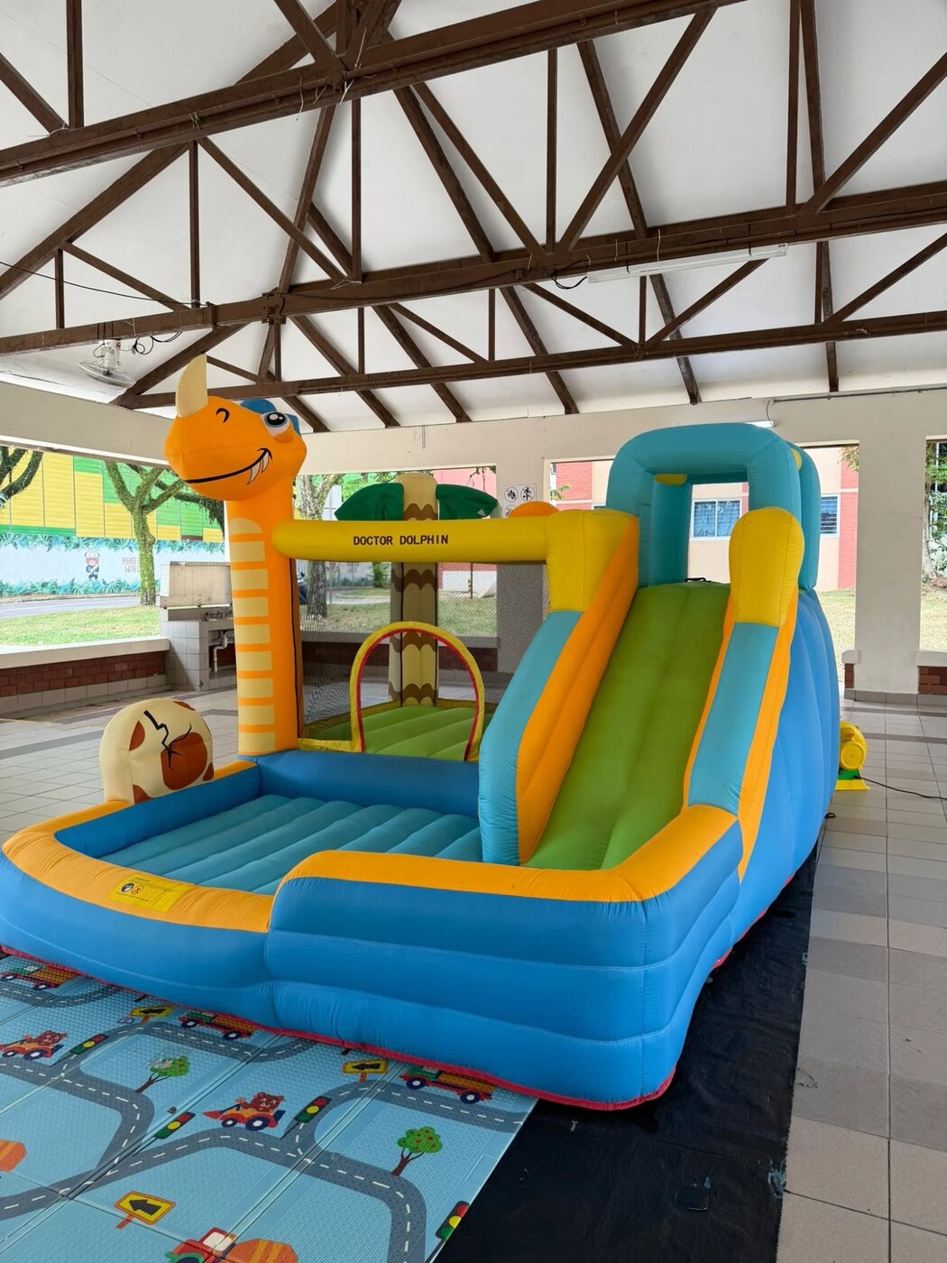 Themed bouncy castle set up for AWWA's Children's Day engagement
